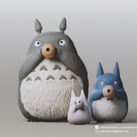 Small Totoro Family(My Neighbor Totoro) 3D Printing 276107