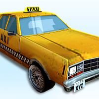 Low Poly Taxi Car - Thumbnail 2