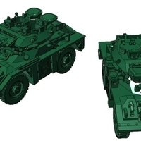 Small Armored car FV721 Fox in scale 15mm (1:100) 3D Printing 276155