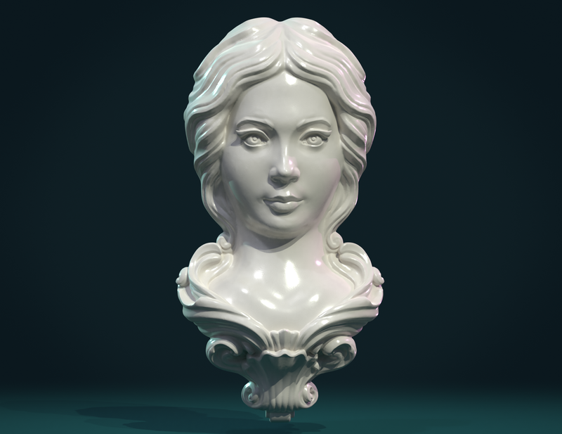 Female Face Mascaron