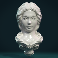 Small Female Face Mascaron 3D Printing 276164