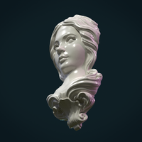 Female Face Mascaron - Thumbnail 3