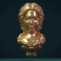 Female Face Mascaron - Thumbnail 6