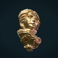 Female Face Mascaron - Thumbnail 8