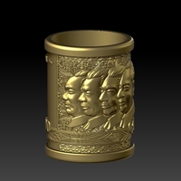 China Old 100 yuan RMB pen holder - Thumbnail 2