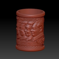 China Old 100 yuan RMB pen holder - Thumbnail 4