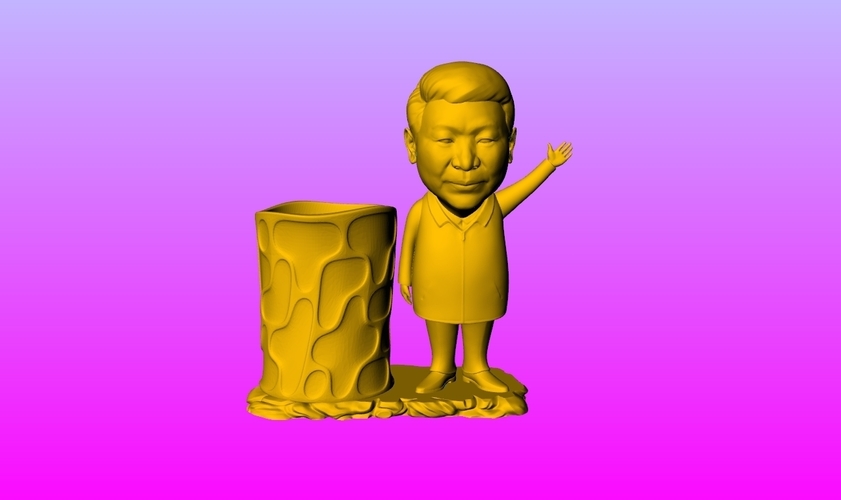 Chairman Xi pen holder 2 3D Print 276218