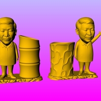 Small Chairman Xi pen holder 2 3D Printing 276220