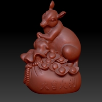 China Year of the Rat Fortune Decoration - Thumbnail 1