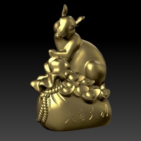 China Year of the Rat Fortune Decoration - Thumbnail 3