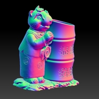 China Year of the Rat Fortune Pen holder 3 - Thumbnail 2