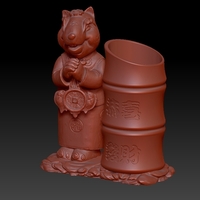 China Year of the Rat Fortune Pen holder 3 - Thumbnail 4