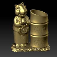 China Year of the Rat Fortune Pen holder 3 - Thumbnail 5