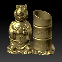 Small China Year of the Rat Fortune Peh holder 1 3D Printing 276303