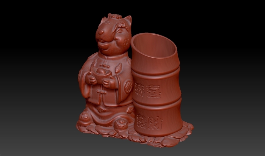 China Year of the Rat Fortune Peh holder 1 3D Print 276305