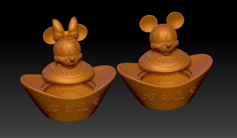 Mickey Minnie China New Year Candy Jar