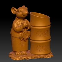 Lucky Rat Happy Chinese new year Festive Pen Holder 5 - Thumbnail 3