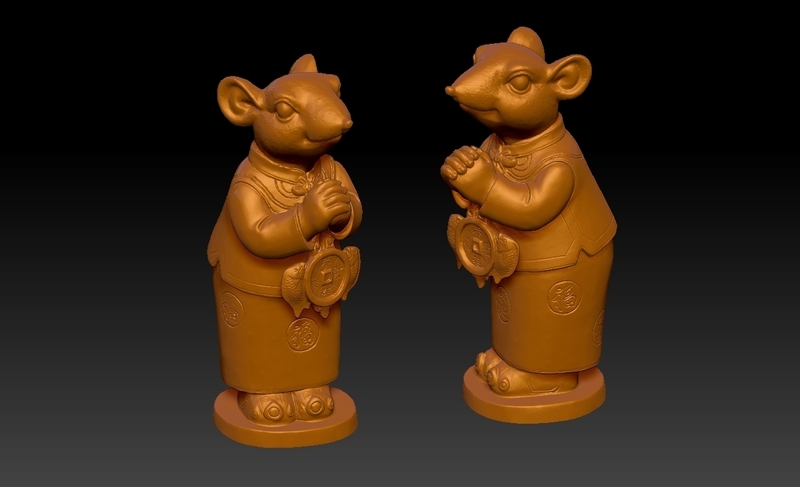 Lucky Rat Chinese year Congratulations to Fortune Decoration 6