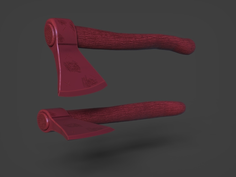 Old Steampunk Axe 3D Print