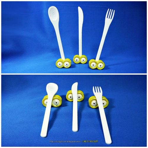Minions eyes-Cutlery set 3D Print 27634