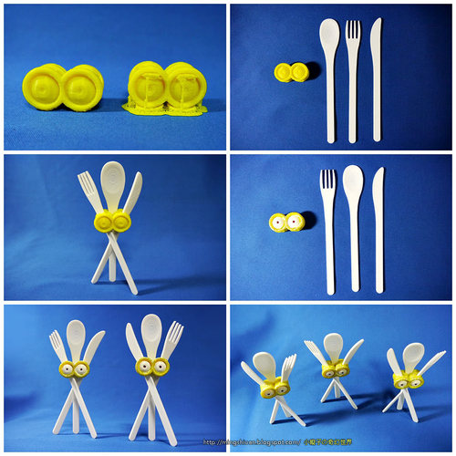 Minions eyes-Cutlery set 3D Print 27635