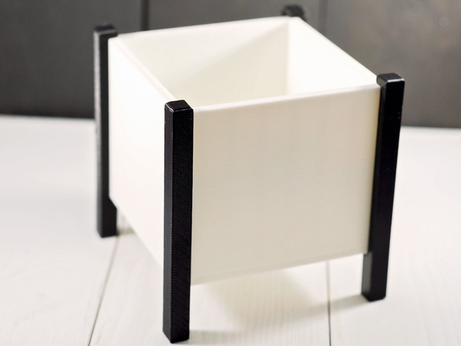 Modern Square Planter Box 3D Print 276353