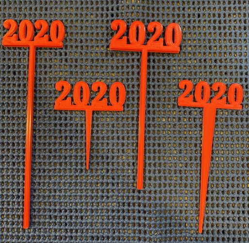 2020 New Years Party Picks and Swizzle Sticks 3D Print 276452