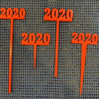Small 2020 New Years Party Picks and Swizzle Sticks 3D Printing 276452