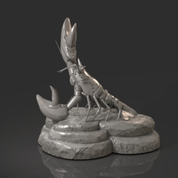 Lobster Ready for 3D Print - Thumbnail 2