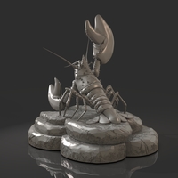Lobster Ready for 3D Print - Thumbnail 3