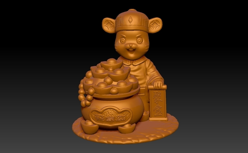 Money Rat Treasure - congratulations fortune 3D Print 276567