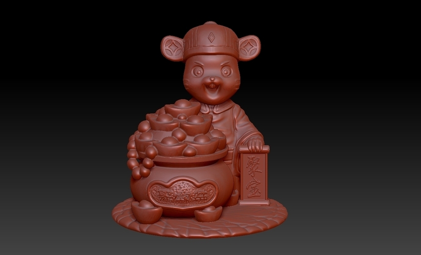 Money Rat Treasure - congratulations fortune 3D Print 276568