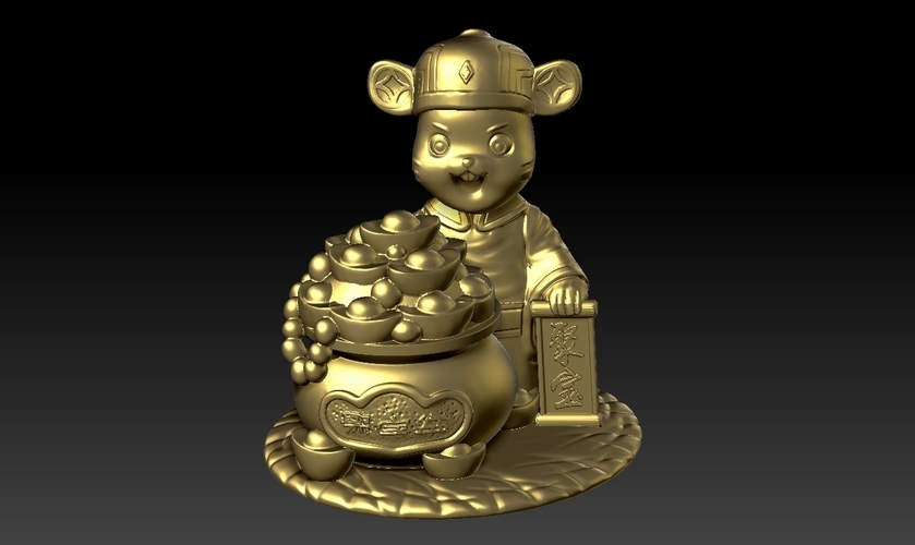 Money Rat Treasure - congratulations fortune 3D Print 276569