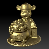 Small Money Rat Treasure - congratulations fortune 3D Printing 276569