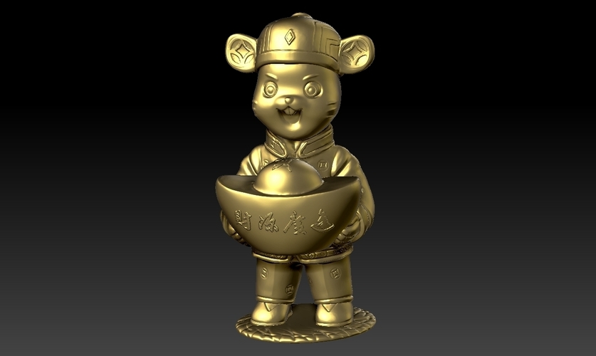 Money Rat Chinese Year - a lot of financial resources 3D Print 276570