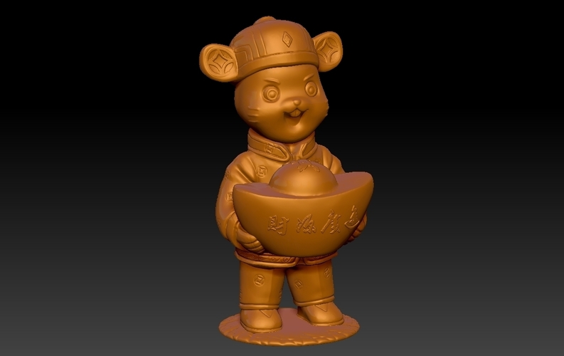 Money Rat Chinese Year - a lot of financial resources 3D Print 276571