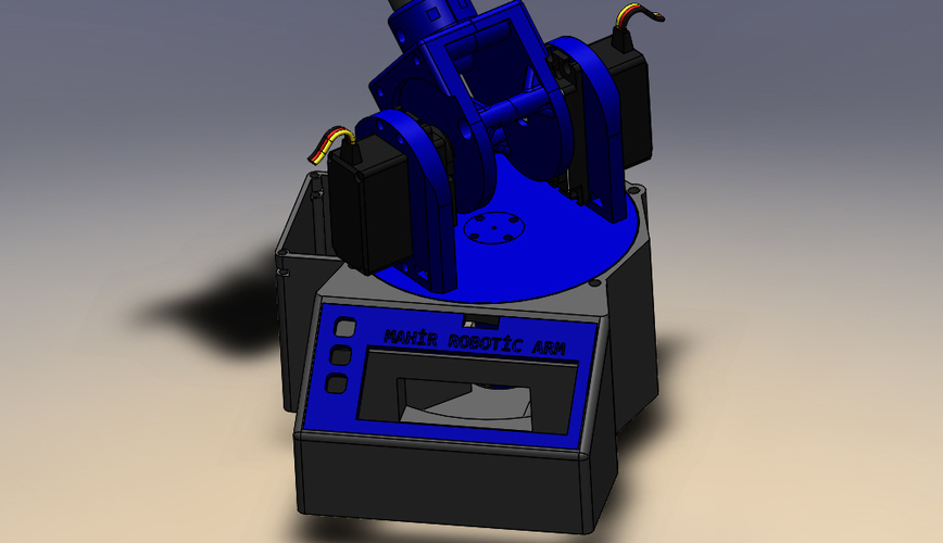 Robot Arm 5 Axis Servo Motors 3D Print 276583