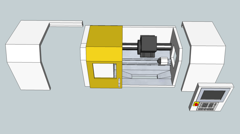1/12 scale CNC Lathe assemble model -1