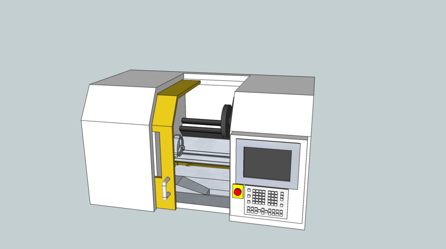 1/12 scale CNC Lathe assemble model -1 3D Print 276648