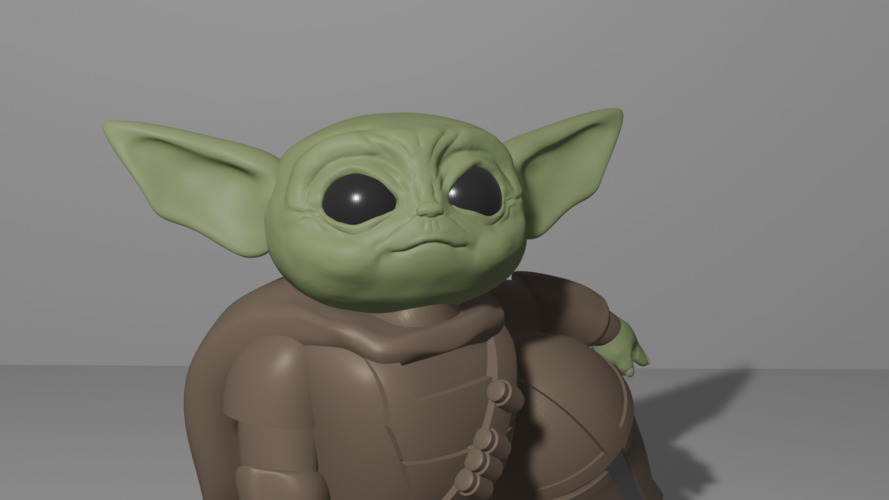 Baby Yoda Mandalorian 3D Print 276697