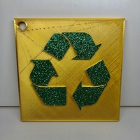 Recycle Sign: Wall/Desk Display or Keychain - Thumbnail 2