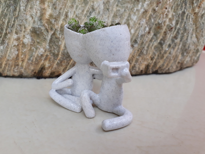 Plant vase selfie 3D Print 276873