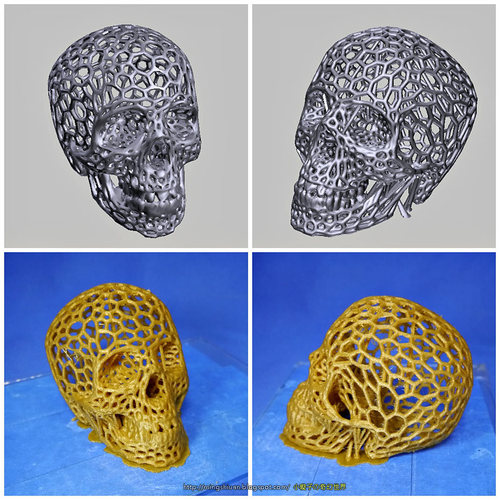 Skull lamps - Voronoi Style 3D Print 27691