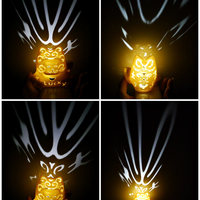 Lucky Cat Lamps carved - Thumbnail 2