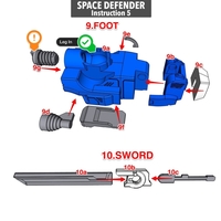 ARTICULATED SPACE DEFENDER (NOT ASTRO MEGAZORD) - NO SUPPORT - Thumbnail 15