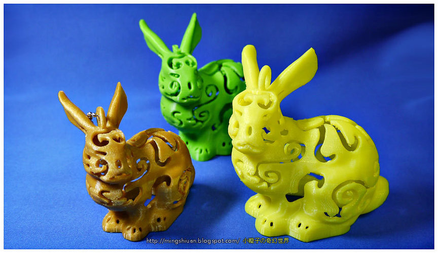 Bunny Lamps carved 3D Print 27721