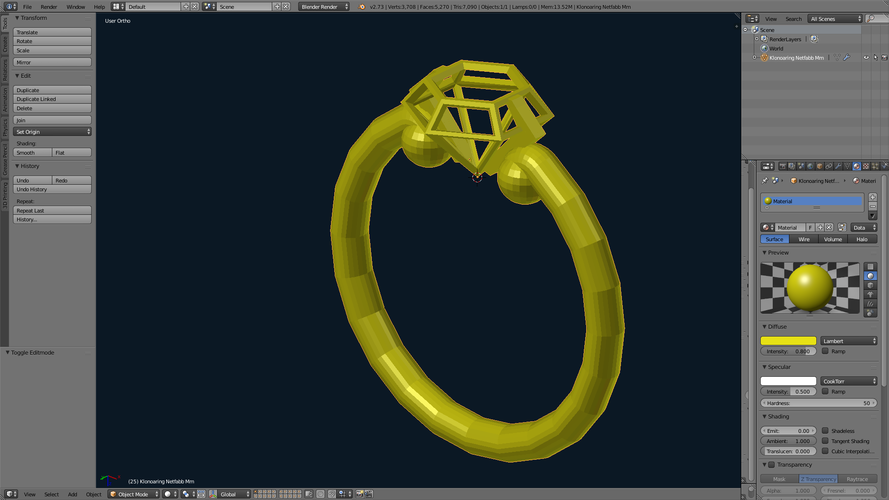Cosplay-Klonoa ring 3D Print 27731