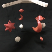 Small mobile/ mini mobile star moon planet 3D Printing 277310