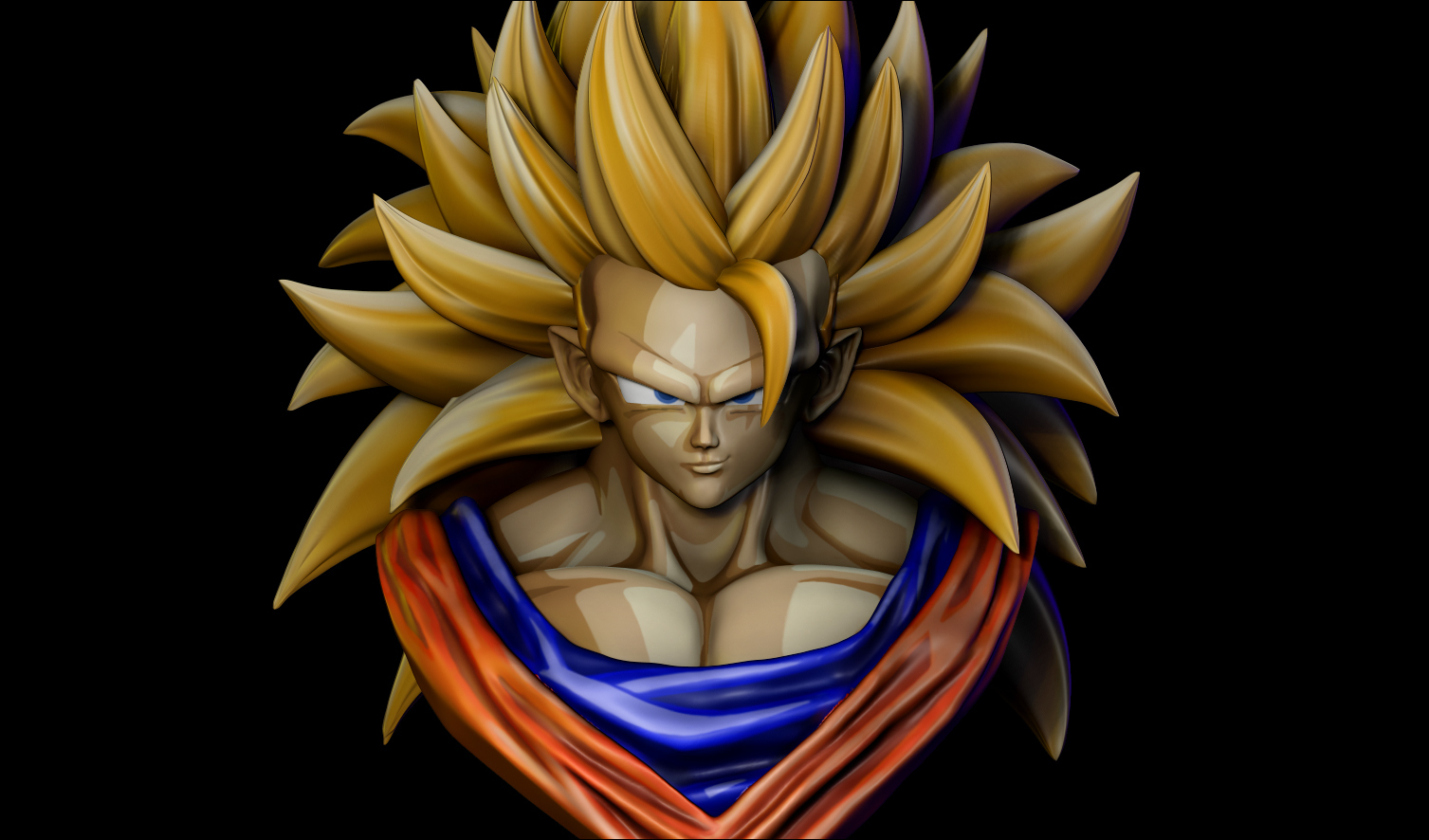 3D file Goku SS3 Power High poly Goku ssj3 💬・3D printing idea to  download・Cults