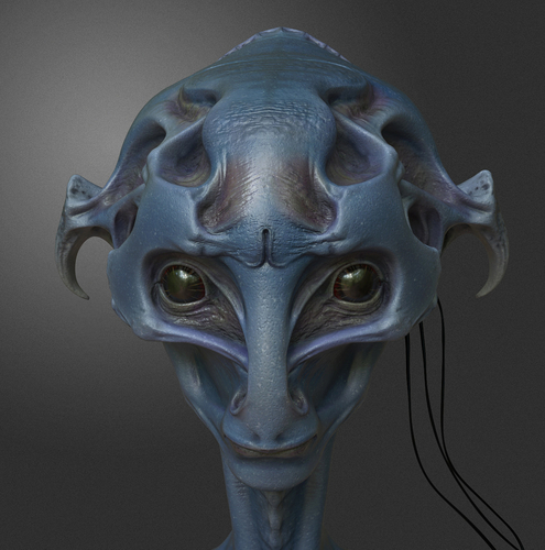 Alien Head 3D Print 277396
